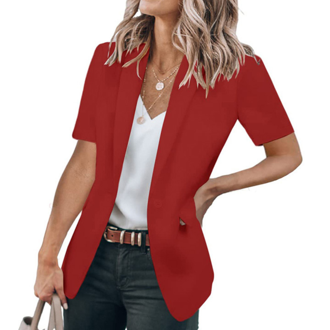 Madison Boutique LISANNE Dames Casual Blazer met Korte Mouwen