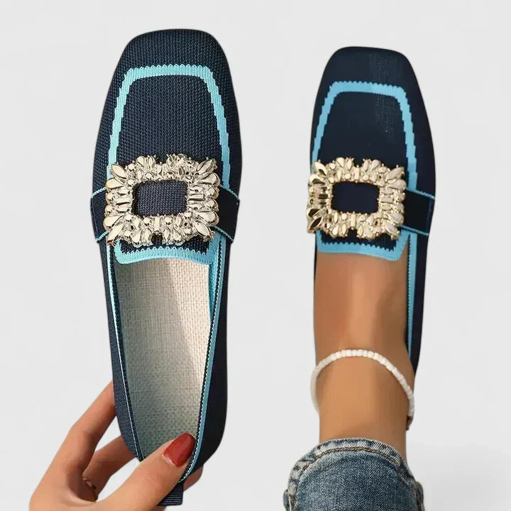 Maylora Orthopedische Loafers met Horsebit Detail, Blauw