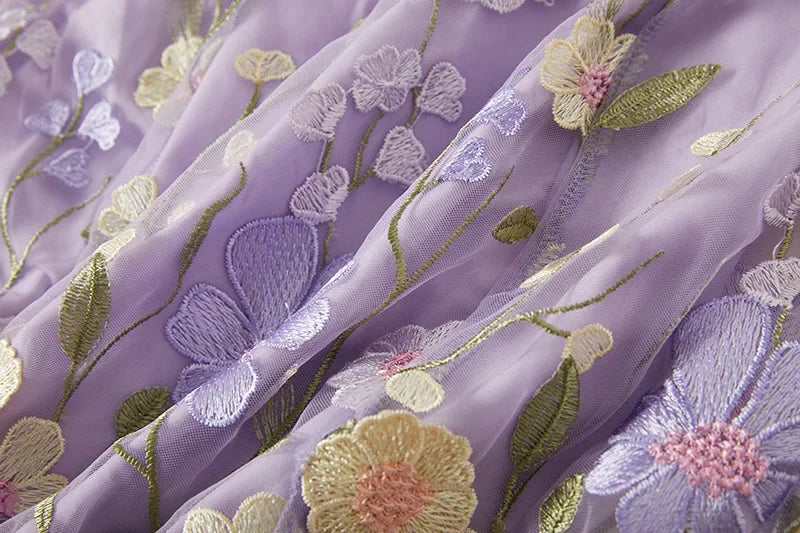 Elegante Geborduurde Fishtail Jurk met 3D Bloemen voor Dames