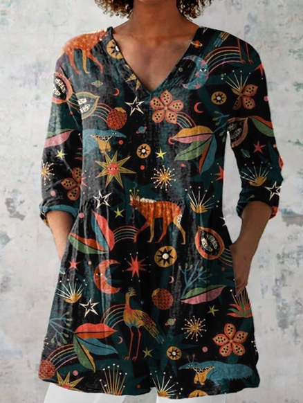 Lange Blouse met V-Hals