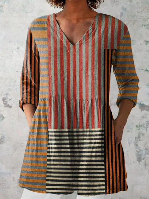 Lange Blouse met V-Hals