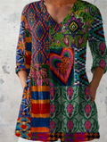 Lange Blouse met V-Hals