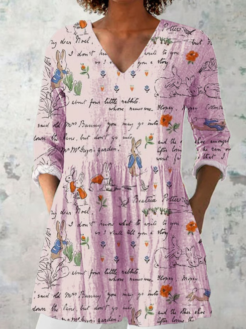 Lange Blouse met V-Hals