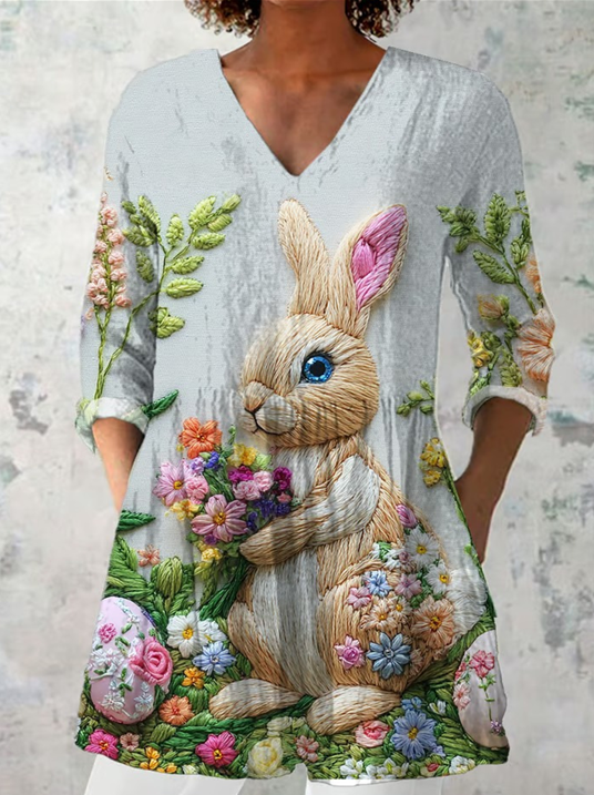 Lange Blouse met V-Hals
