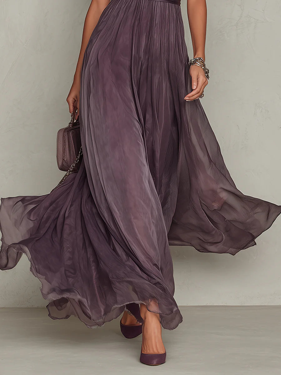 Wells & Monroe Charleston Maxi Jurk met Keyhole Halslijn en Kant