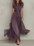 Wells & Monroe Charleston Maxi Jurk met Keyhole Halslijn en Kant