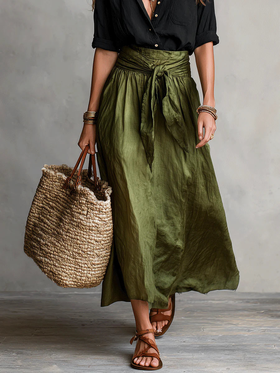 River Tweedelige Set met Blouse en Midi Rok