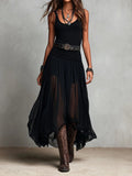 Wells & Monroe Charleston Maxi Jurk met Tule Rok en Riem