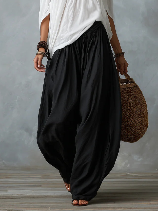 Wells & Monroe Charleston Off-Shoulder Top en Lantern Broek Set Wit
