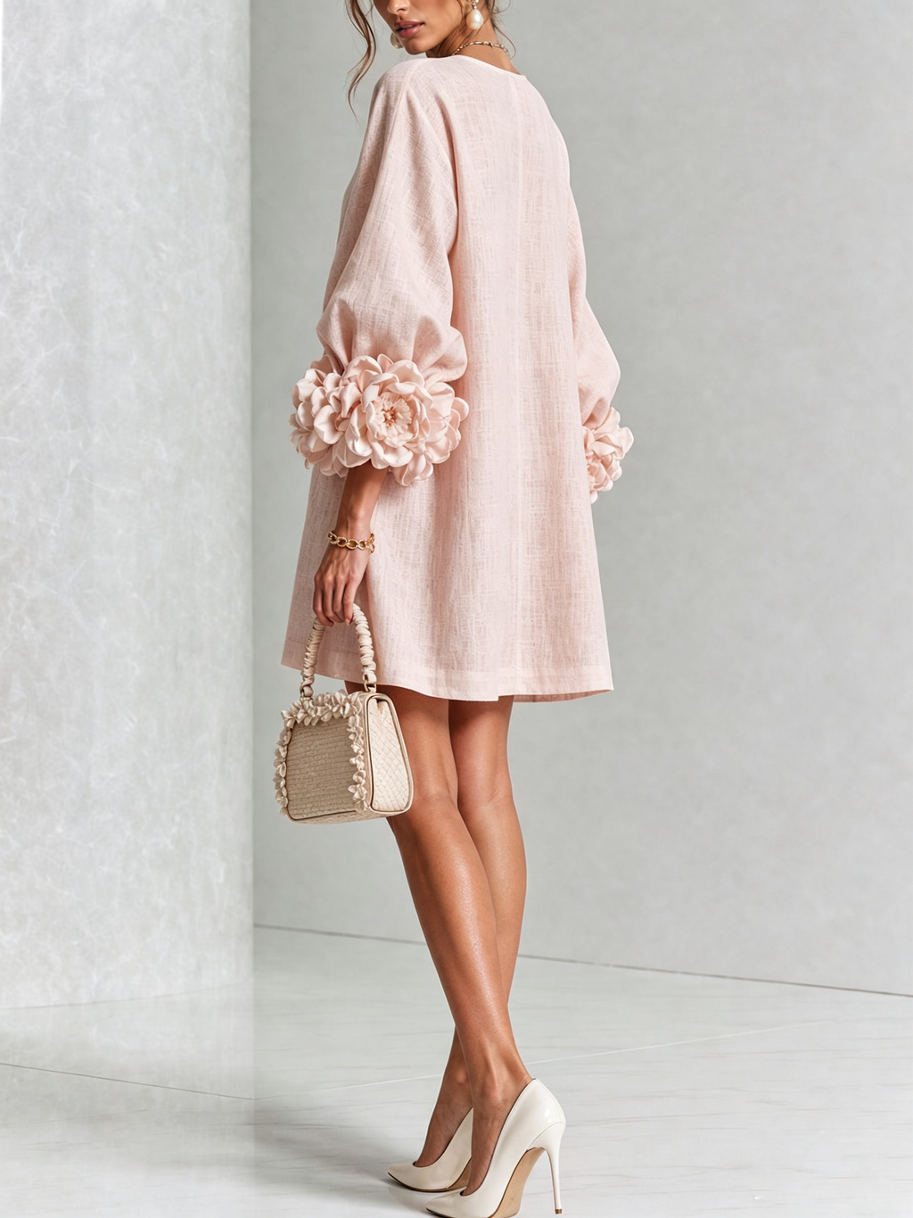 Florence Bloemen Mini-Jurk met Knoopsluiting