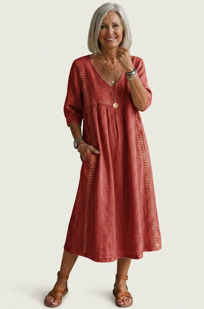 Dames Elegante A-Lijn Maxi Jurk