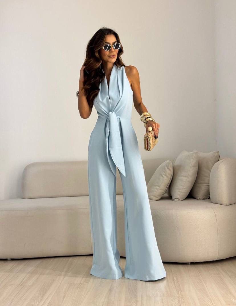 Carol Elegante en Flatterende Jumpsuit met Wijde Pijpen voor Dames