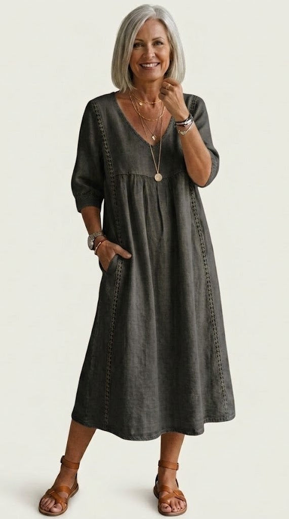 Dames Elegante A-Lijn Maxi Jurk