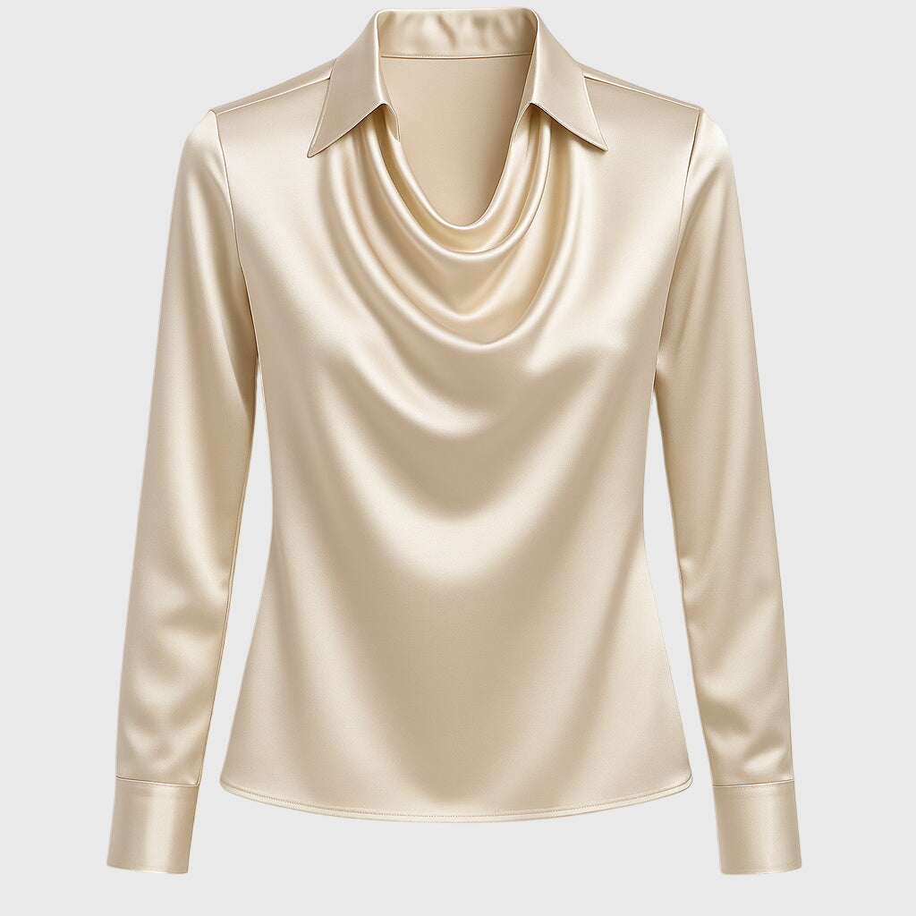 Women's Elegant Flowy Pleated Blouse