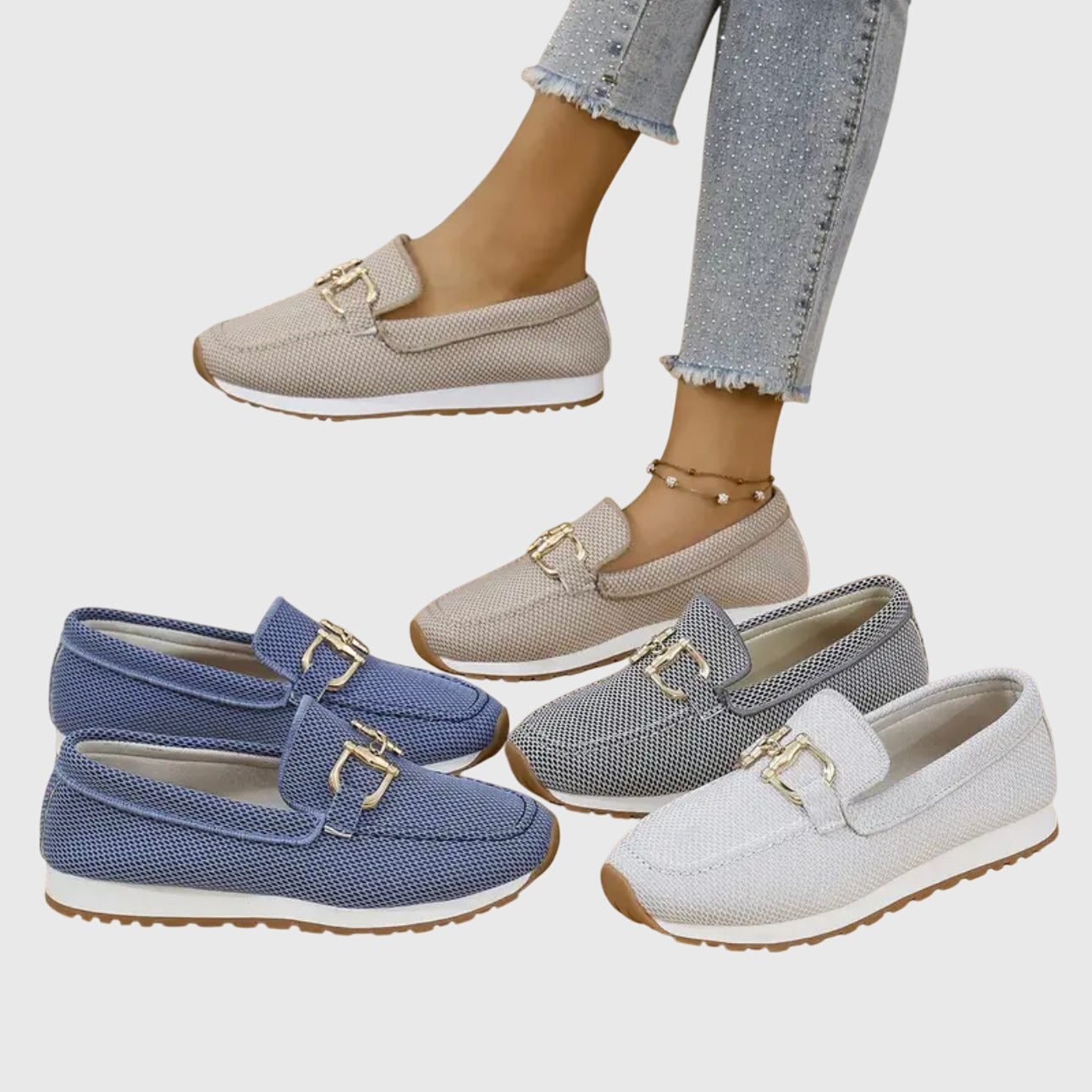 Susana Orthopedische Loafers met Horsebit Detail, Blauw