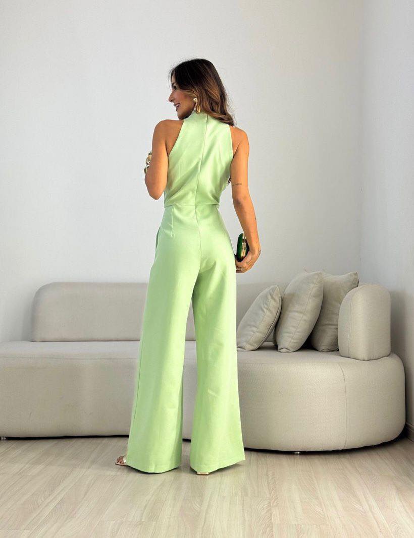 Carol Elegante en Flatterende Jumpsuit met Wijde Pijpen voor Dames