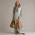 Dames Elegante Luchtige Maxi Jurk met Print