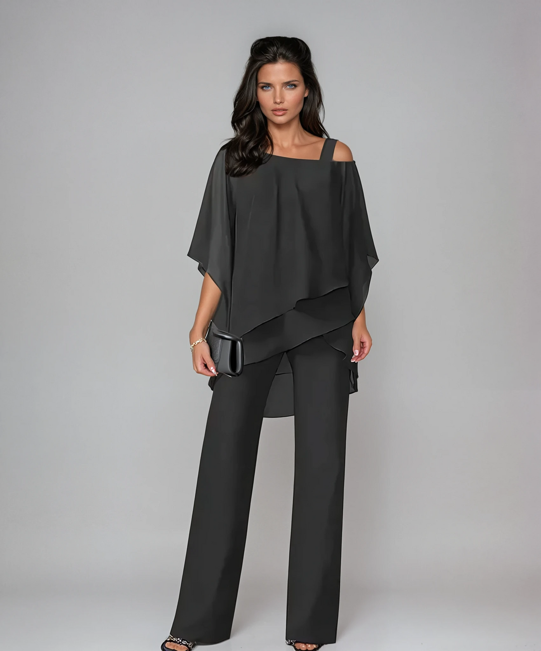 Uppmora Off-Shoulder Batwing Pants Set