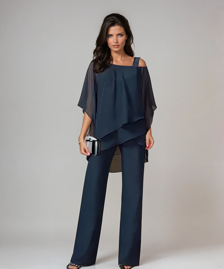 Uppmora Off-Shoulder Batwing Pants Set