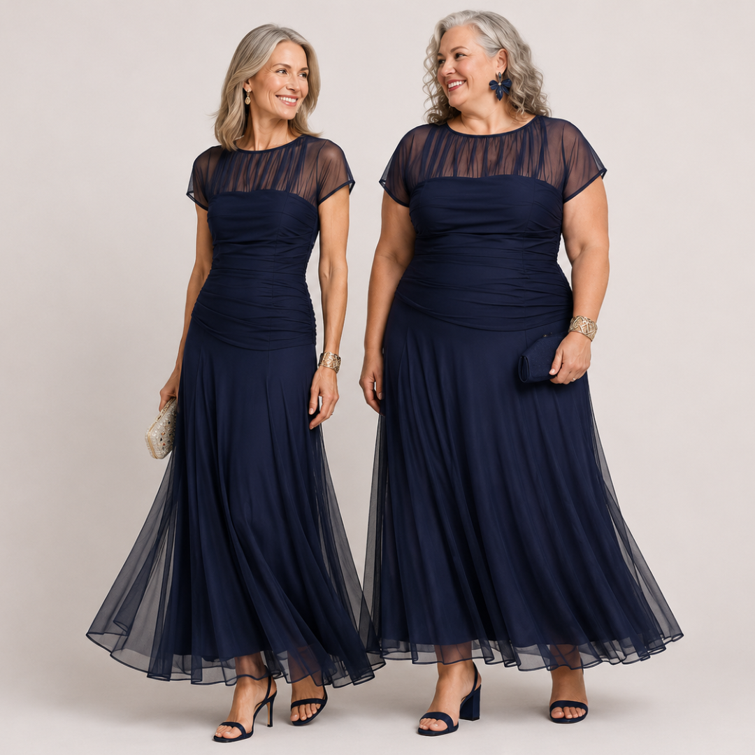 Dames Elegante Chiffon Maxi Jurk