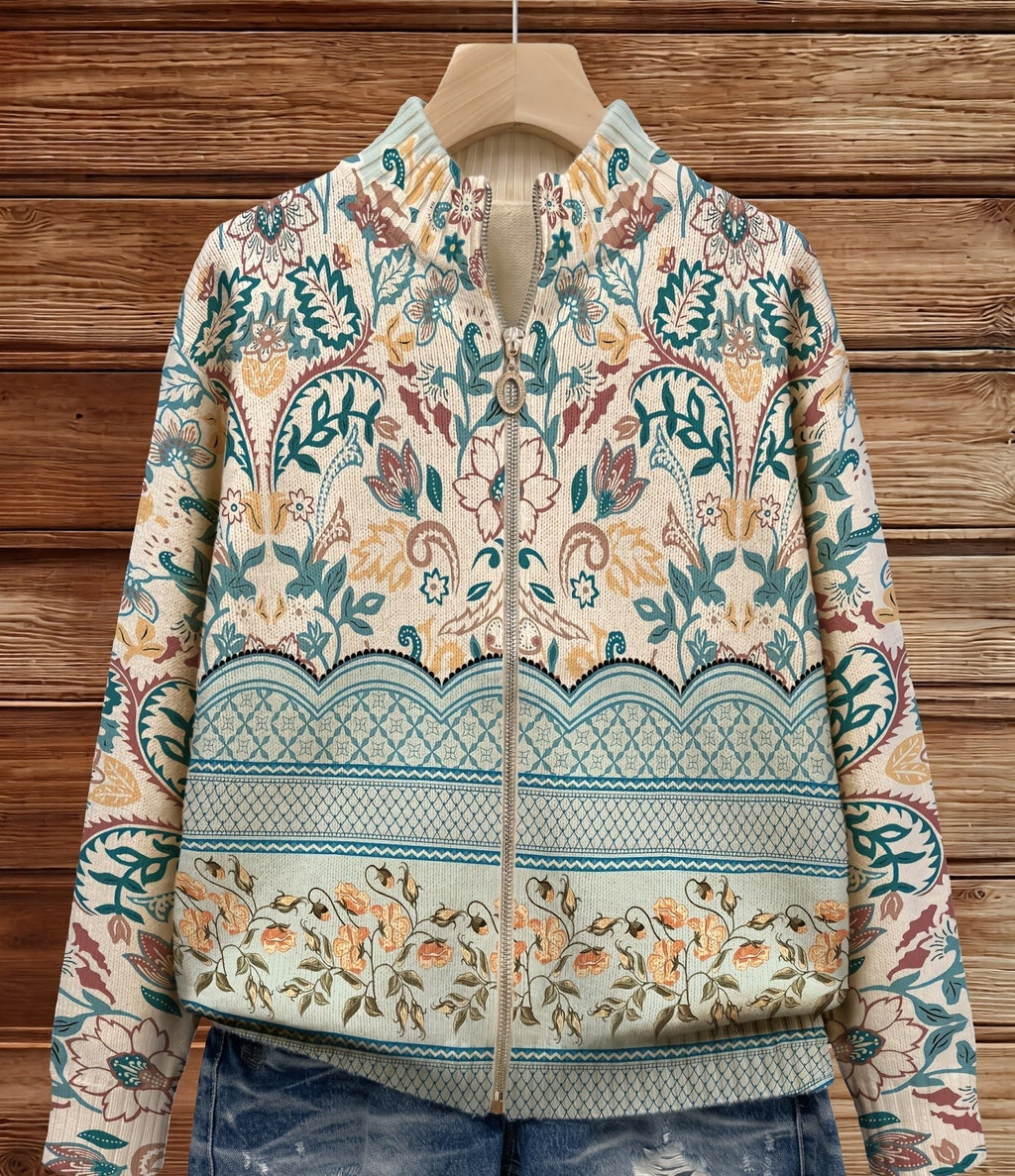 Sybilla Vintage Geborduurde Midi Jurk, Bloemenprint